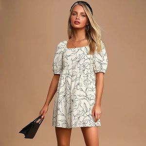 Lulus artful ways floral print dress